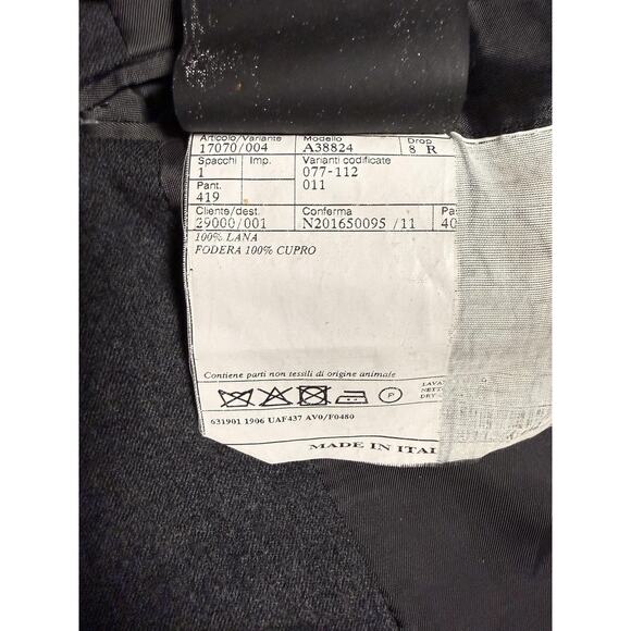 Prada Blazer Mens 54R Gray Wool Two Button Notch Lapel Made in Italy A38824 - Picture 10 of 16